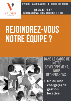 Valoris Immobilier recherche un(e) chargé(e) de gestion locative !